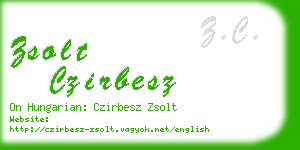 zsolt czirbesz business card